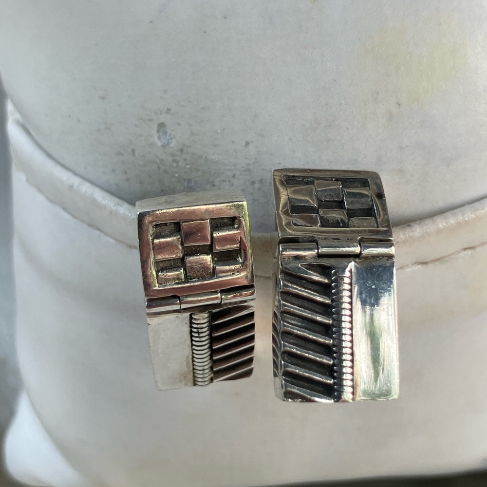Sterling Silver GeoArt Geometric Post Drop Earrings